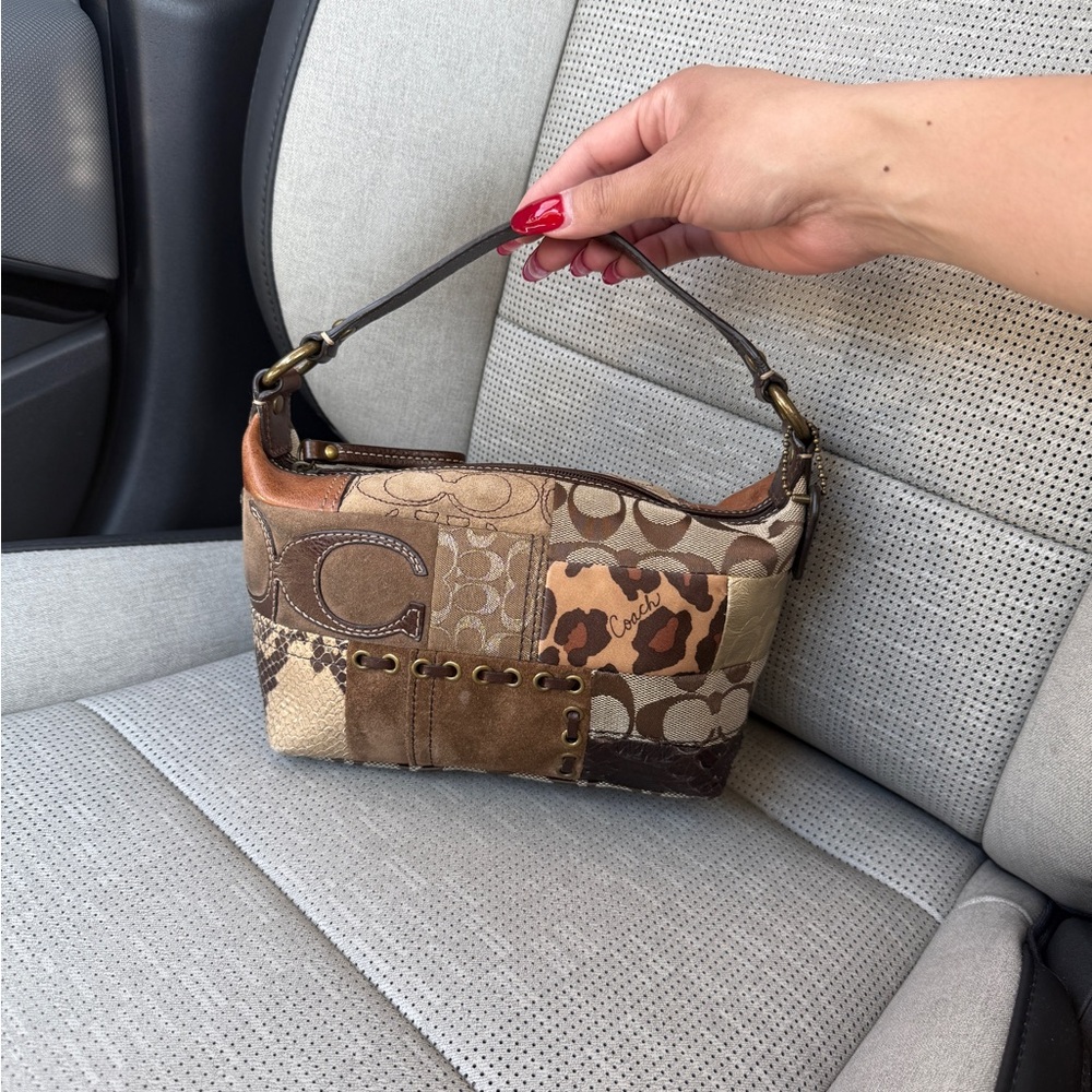 Coach Leopard Patchwork Mini Bag - image 1